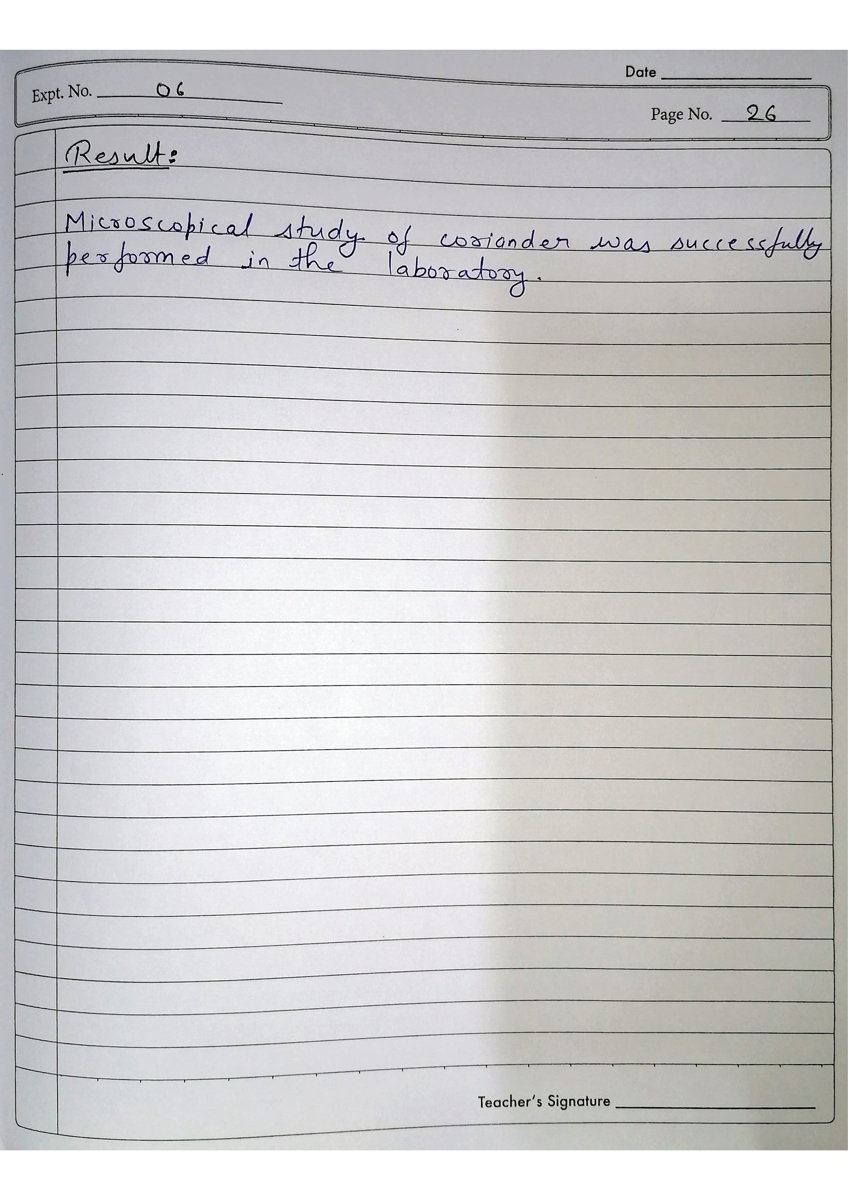 Pharmacognosy Practical